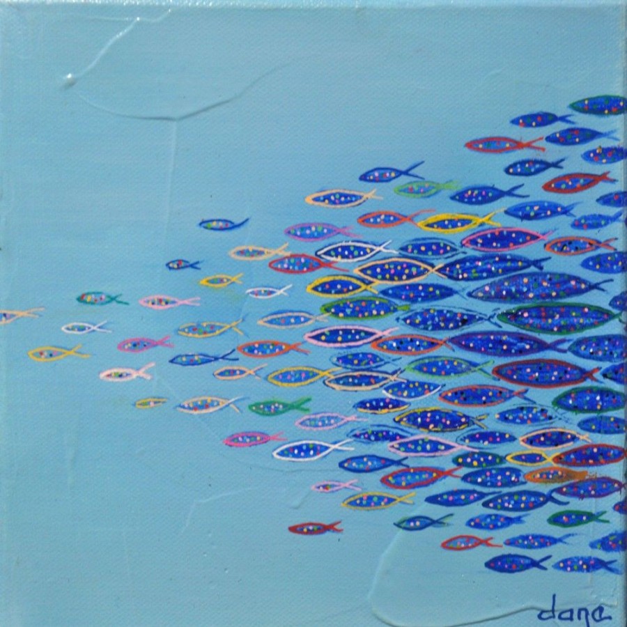 Themes En Peinture Galerie arnaud | Les Petits Poissons Multicolores