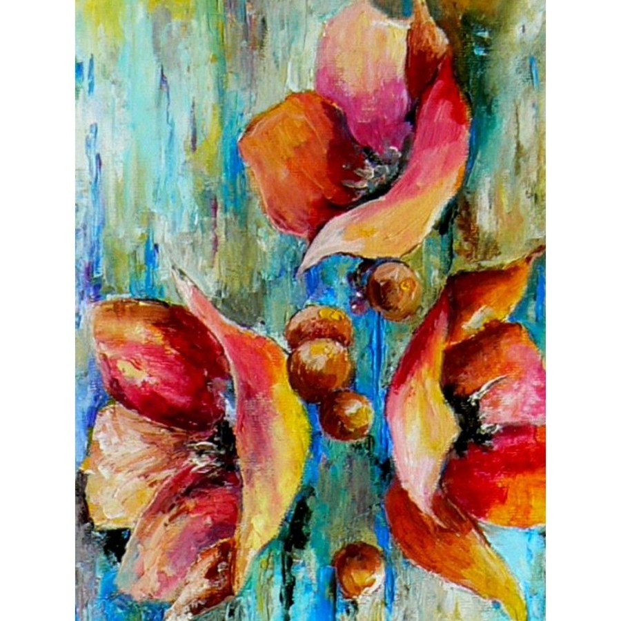 Styles En Peinture Galerie arnaud | Trois Fleurs Rouges