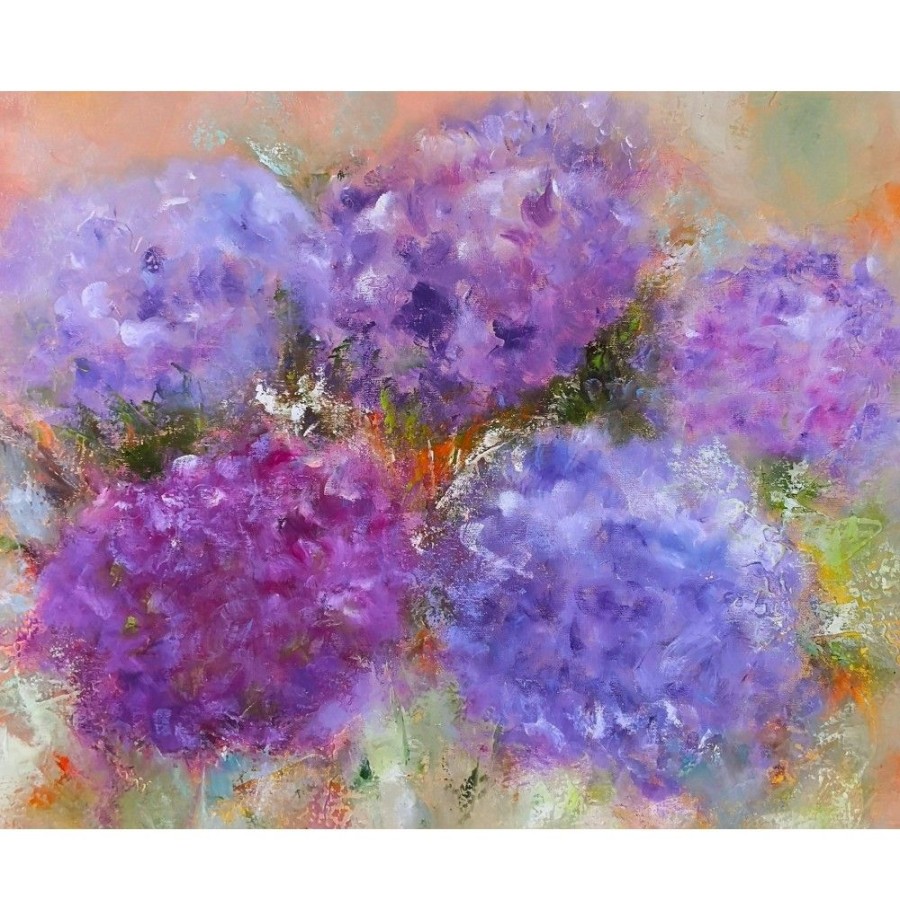 Styles En Peinture Galerie arnaud | Harmonie D'Hortensias Violets